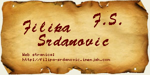 Filipa Srdanović vizit kartica